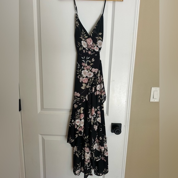 Gild the Lily Black Floral Print High Low Maxi Dress - Picture 7 of 7